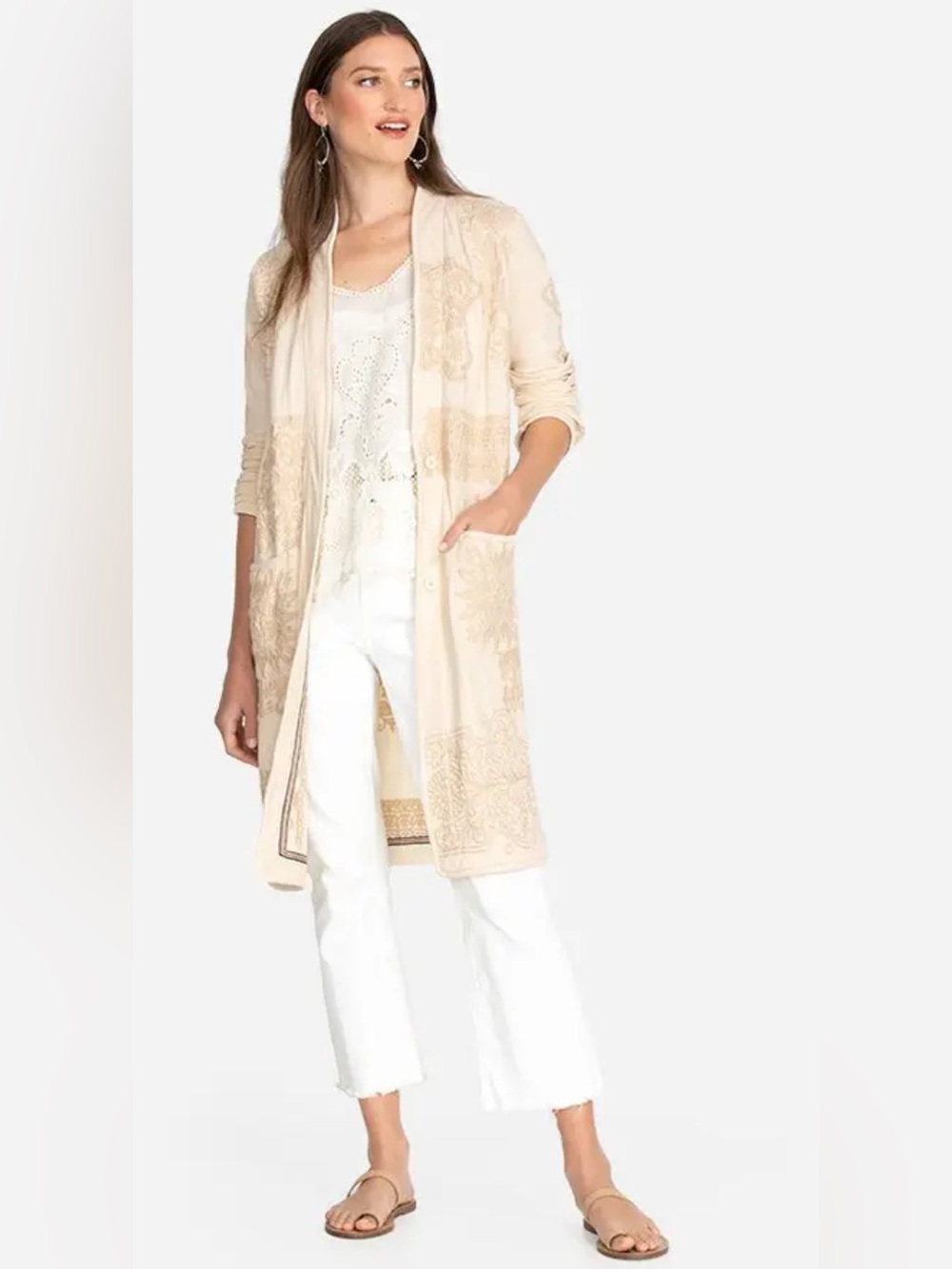 Johnny Was Lace Cardigan Duster